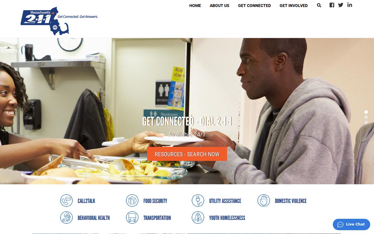Massachusetts phone directory resource Mass 211 community services referral site